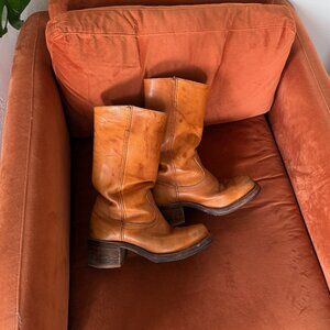 Herman Shoes & Boots | Men’s Vintage Banana Yellow Tan Tall Campus Pull-On Boots